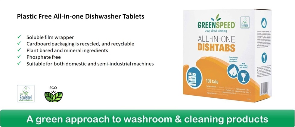 Greenspeed All in one Dishwasher Tablets - Plastic Free