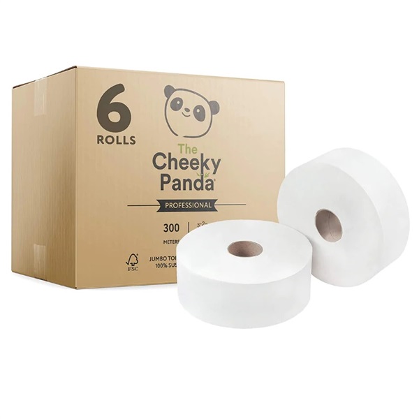 Click for a bigger picture.Cheeky Panda Professional Maxi Jumbo Bamboo Toilet Roll 2 ply 3'' Core