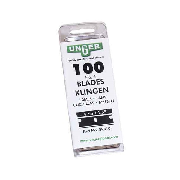 Click for a bigger picture.Unger Glass Scraper Blades 4CM - Caution - Sharp Object