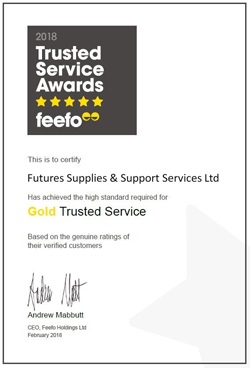 feefo Gold Trusted Service award 2018