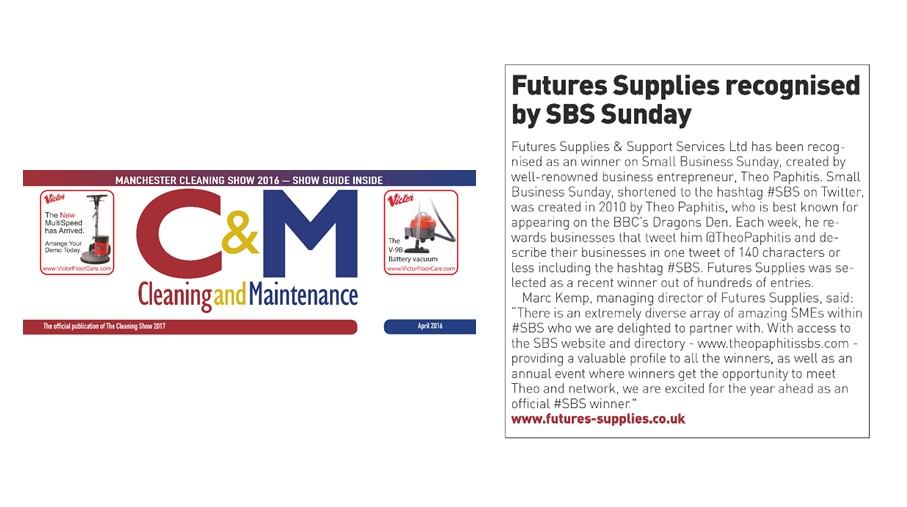 Futures Supplies Recognised by #SBS Sunday