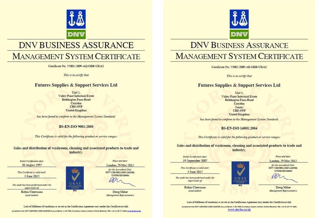 Celebrating Quality and Environmental Re-Certification Since 1997