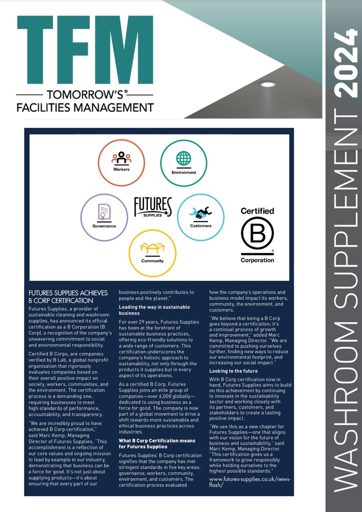 Futures Supplies Achieves B Corp Certification - TFM