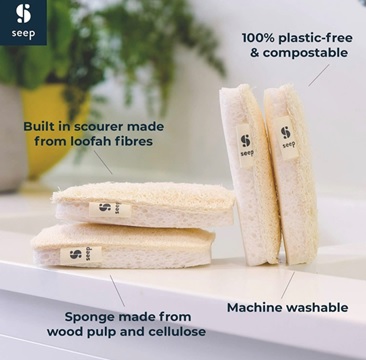 Seep Compostable Eco Sponge With Scourer  - Article 02