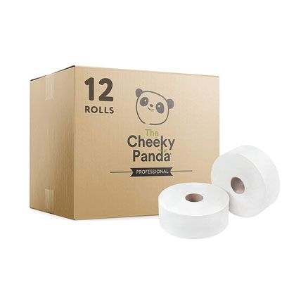 Cheeky Panda Professional Mini Jumbo Bamboo Toilet Roll 2 ply 3&#39;&#39; Core