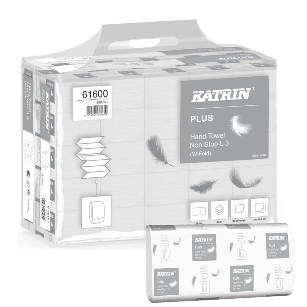 Katrin Plus 61600 Non Stop Hand Towels L3 3ply W Fold (Narrow)