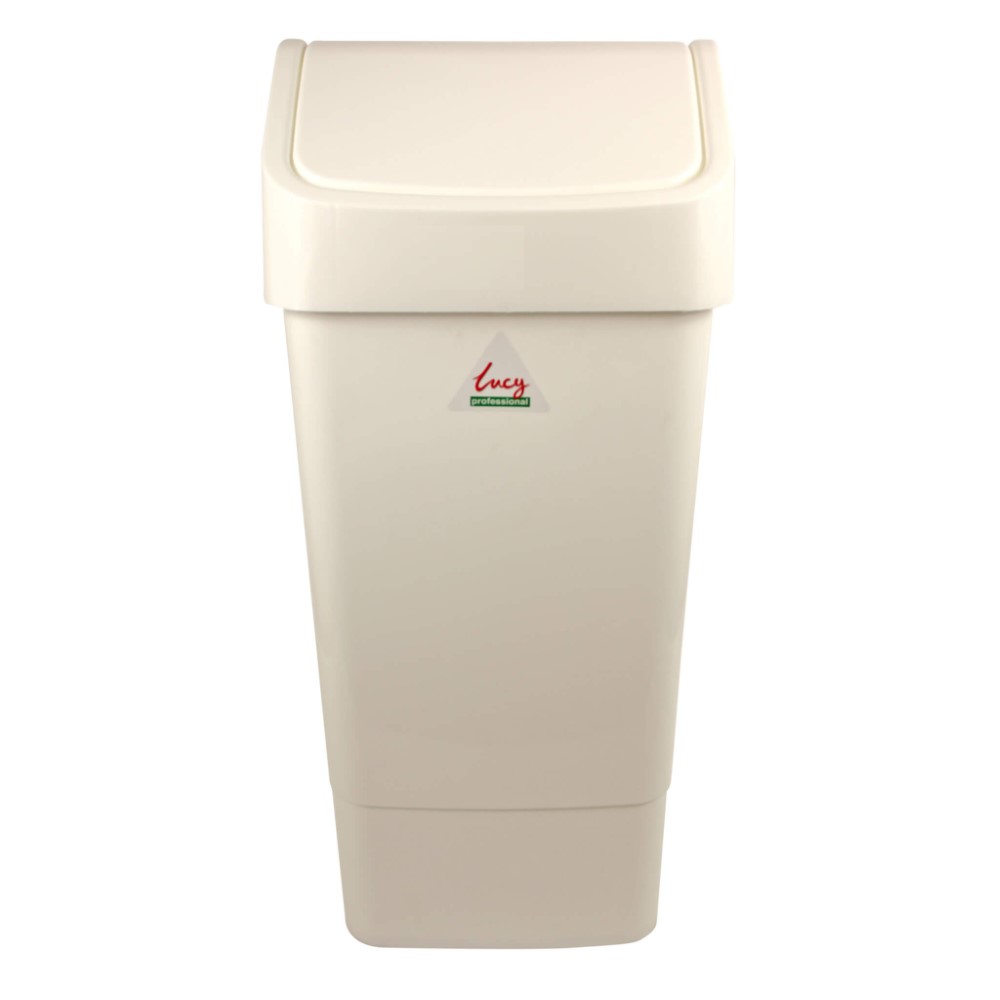 Lucy Swing Bin 50L White