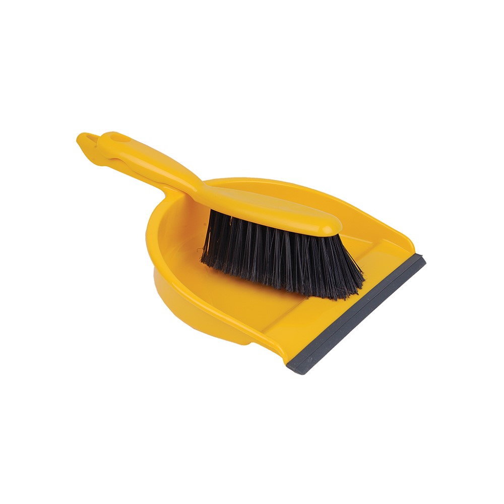 Professional Dustpan + Brush Set Yellow