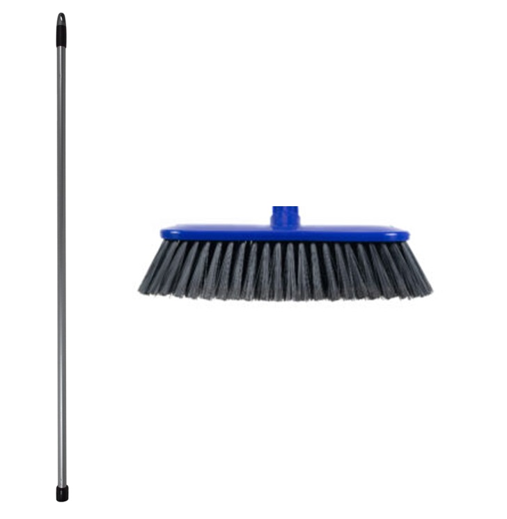Blue 10.5&#39;&#39; Soft Broom With Handle