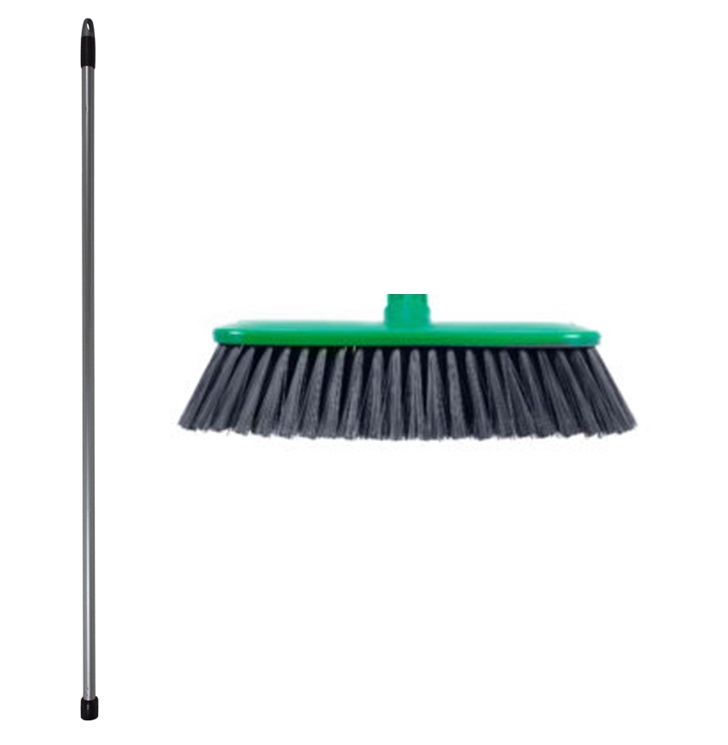 Green 10.5&#39;&#39; Soft Broom With Handle