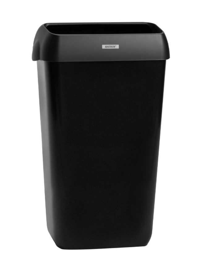 Katrin Black 25L Bin With Lid