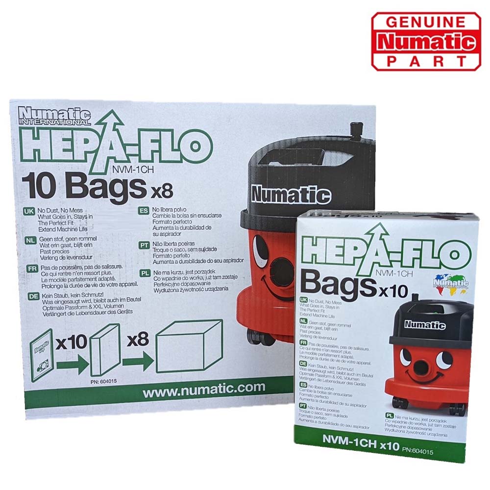 Numatic / Henry NVM-1CH Hepa-Flo Bags - Genuine Numatic Bags (Case)