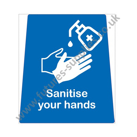 Sanitise Your Hands Sign - Easy Peel Label - For use with 006.301