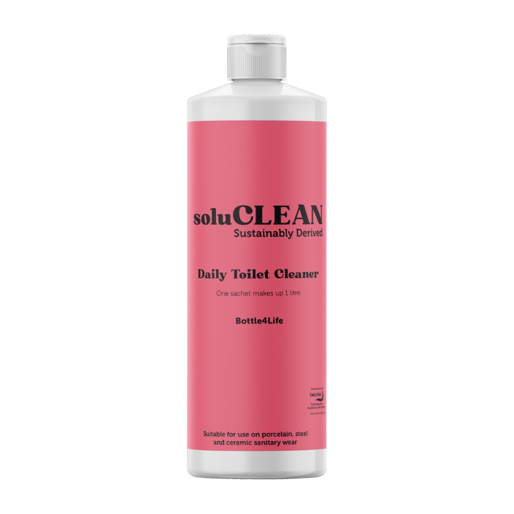 SoluClean Daily Toilet Cleaner Flip Top Empty Bottle 1L
