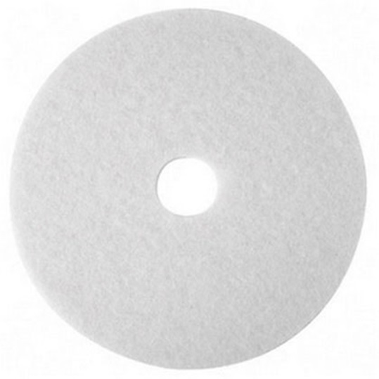 17&#39;&#39; White Floor Pads - 100% Recycled Polyester