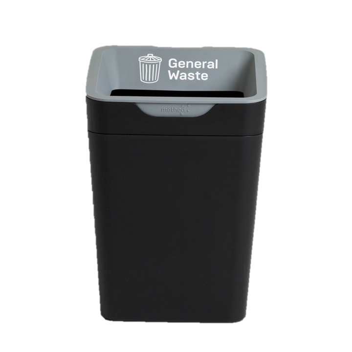 Method Bin 20L - Open Lid - Grey - General Waste