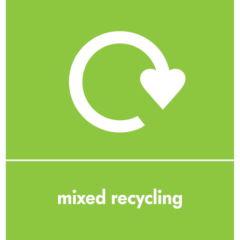 Recycling Sticker Green Mixed Recycling