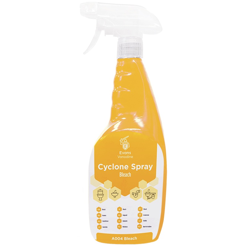 Cyclone Bleach Spray 750ML Trigger Spray Bottle - Mould, Mildew & Stain Remover