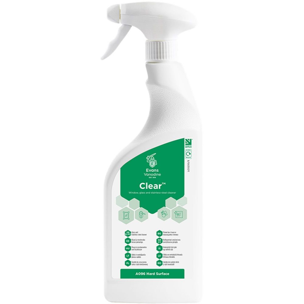 Clear Window Glass Stainless Steel Cleaner 750ml