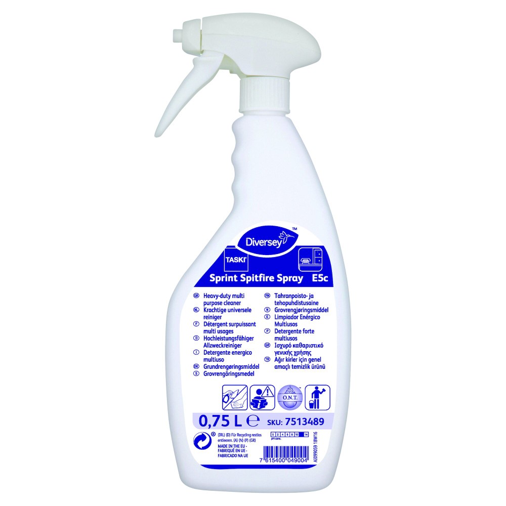 Sprint Spitfire 750ml Heavy Duty Alkaline Solvent Spray + Wipe Power Cleaner