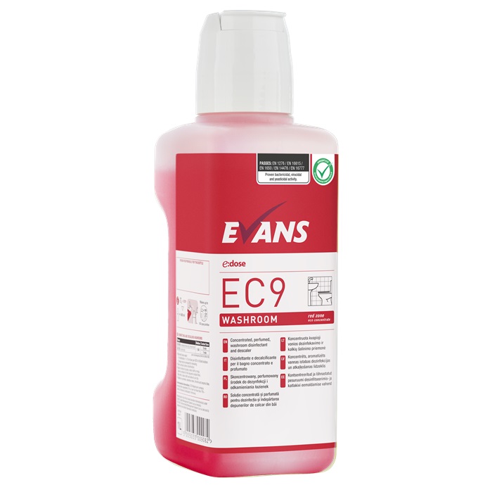 EC9 Red Zone 1L Bactericidal Washroom Cleaner