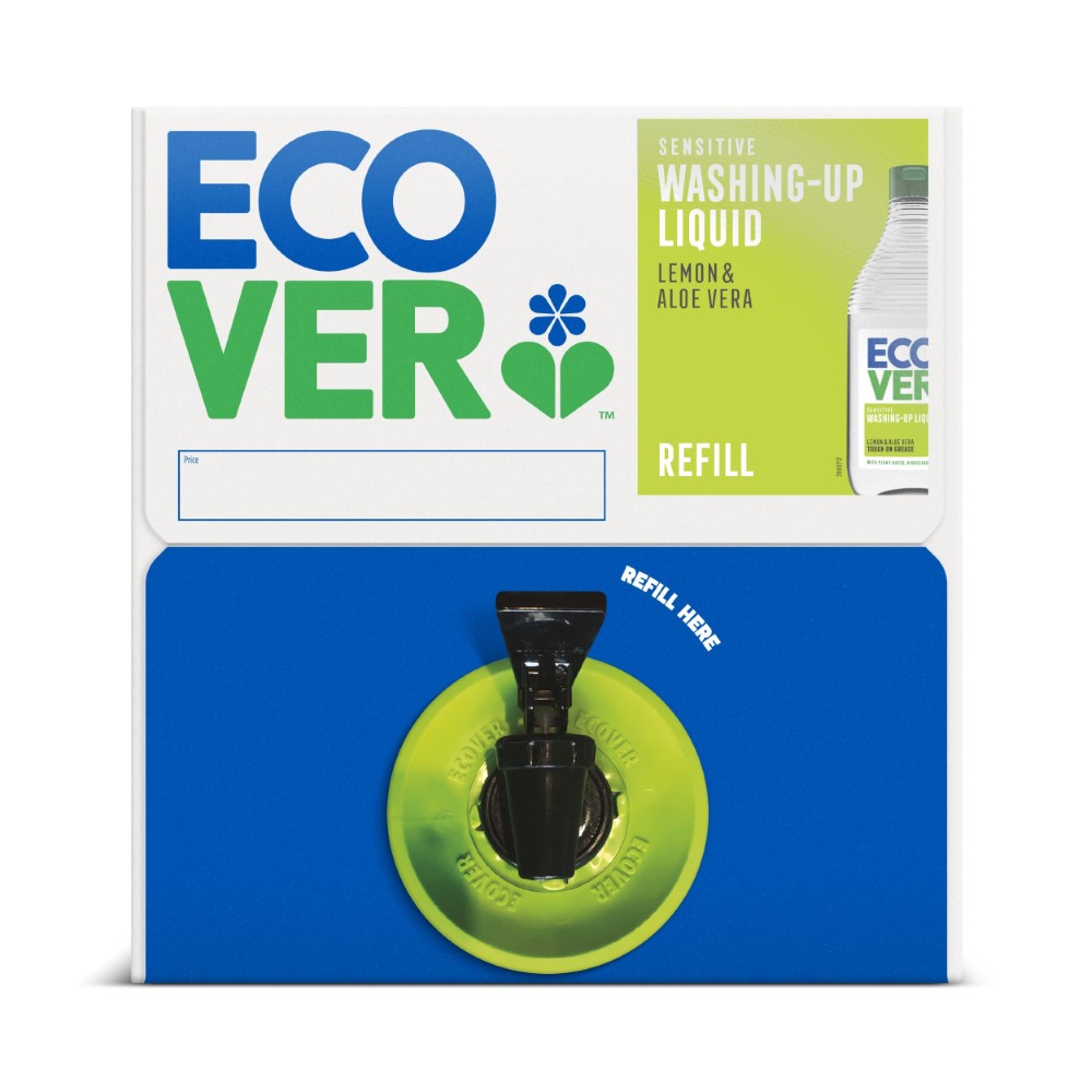 Ecover Washing Up Liquid Lemon + Aloe Vera 15L Bag in a Box