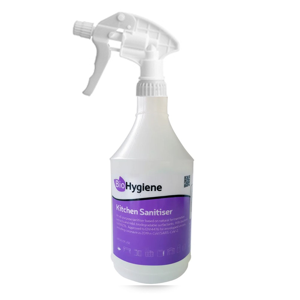 BioHygiene Kitchen Sanitiser - Empty Trigger Spray Bottle 750ml