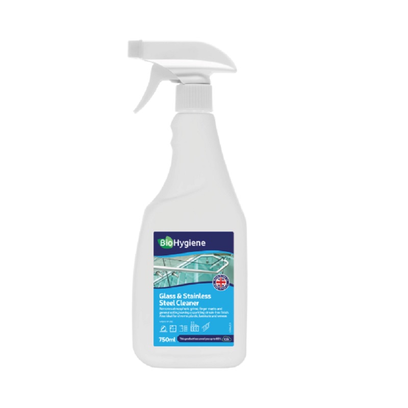 BioHygiene Glass & Steel Cleaner 750ml