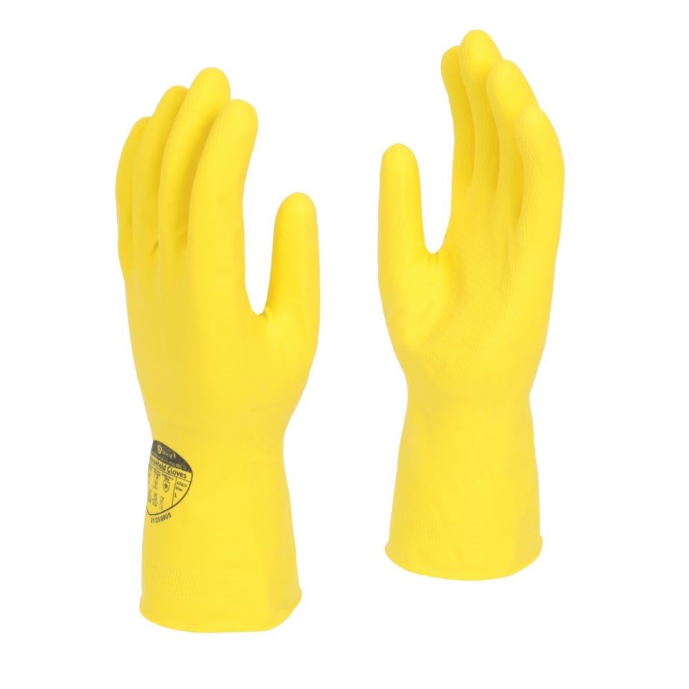 Yellow Large Rubber Gloves
