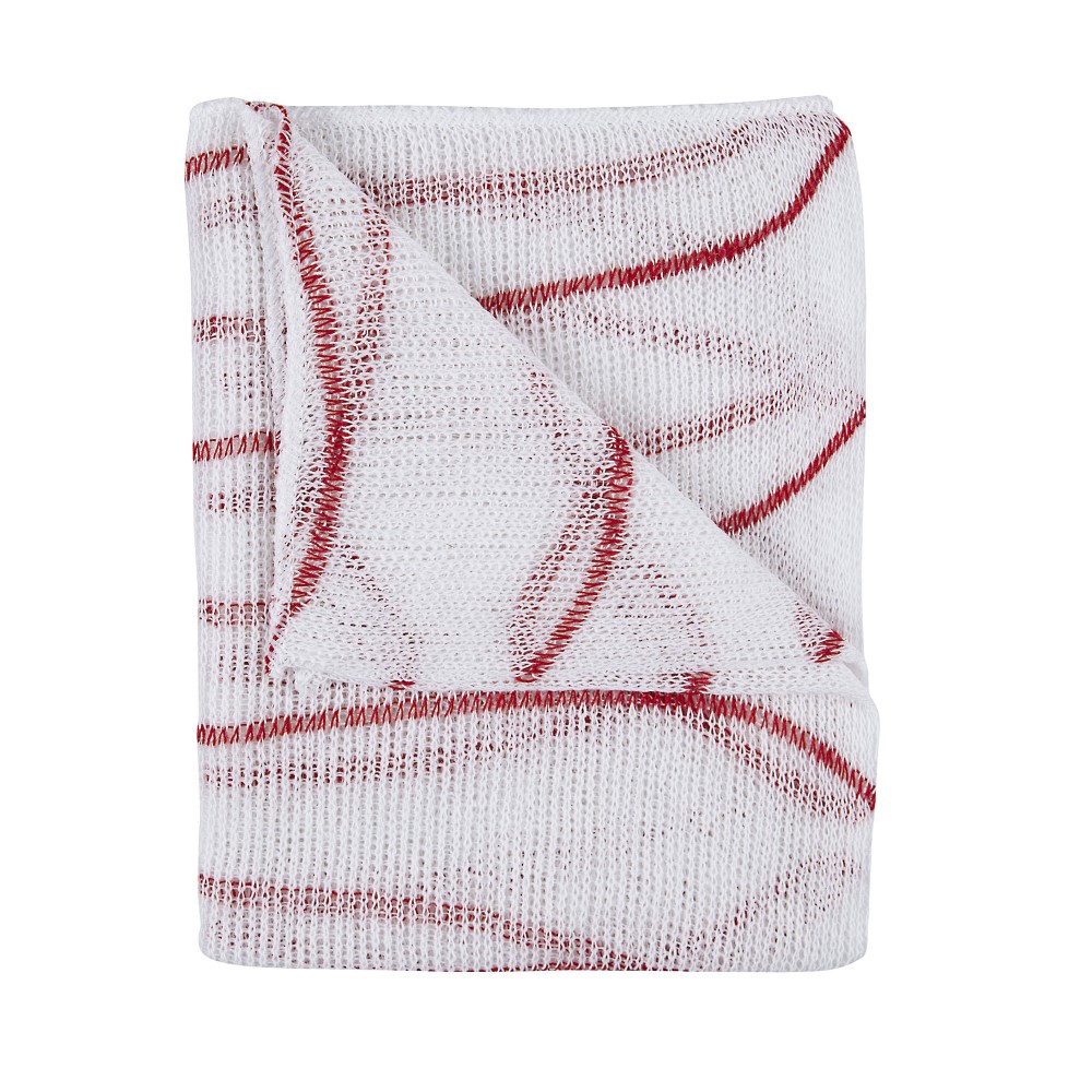 Red Striped Colour Coded Dish Cloths