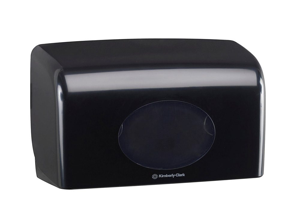 KC 7191 Twin Toilet Roll Dispenser Black