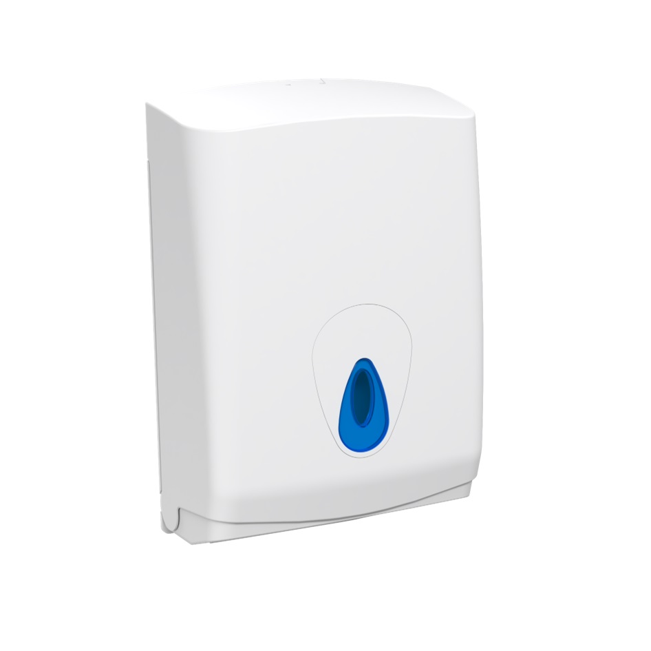 Modular Flat Hand Towel Dispenser - Blue Teardrop