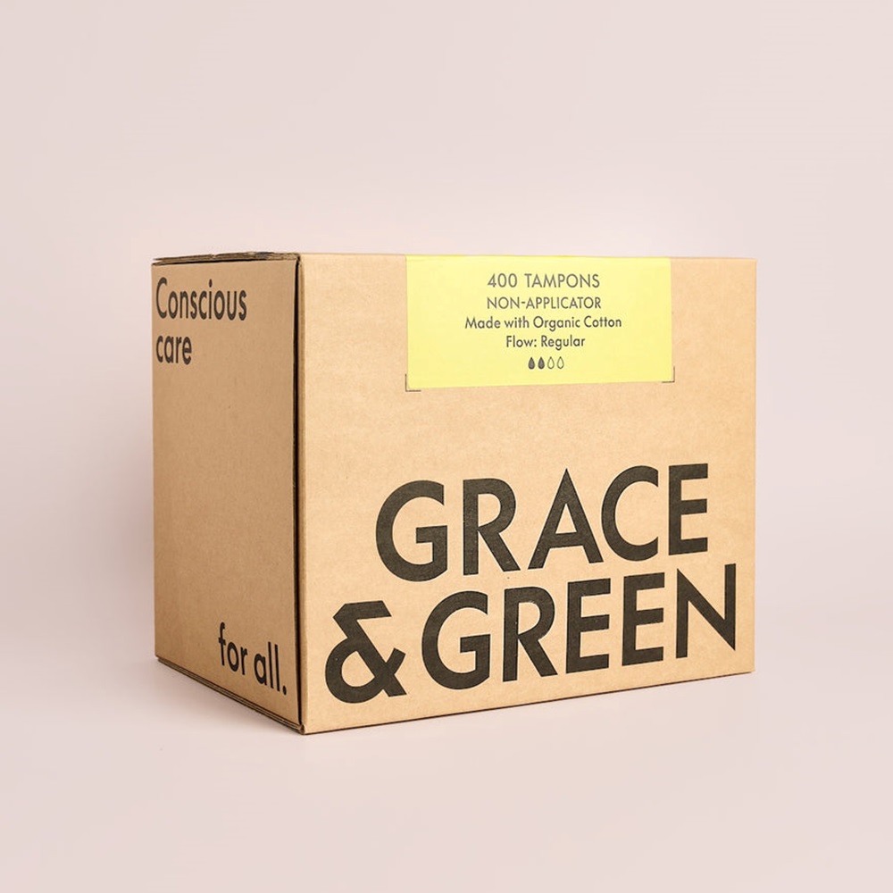 Grace & Green Organic Non-Applicator Tampons Bulk Box (Regular)