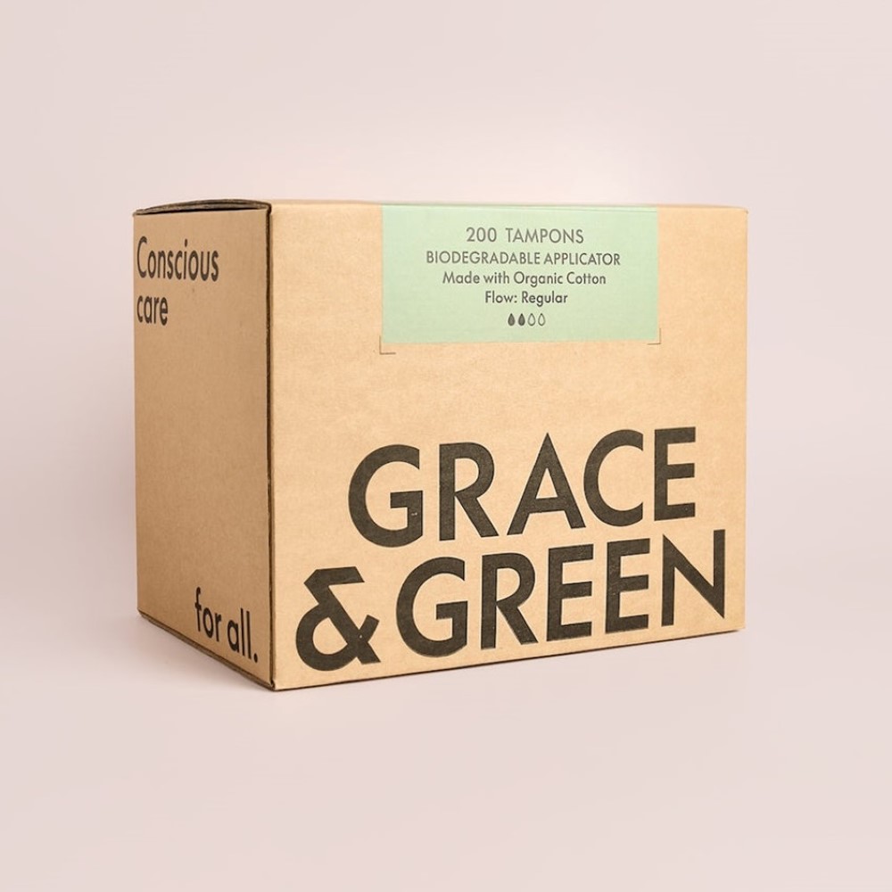 Grace & Green Organic Applicator Tampons Bulk Box (Regular)