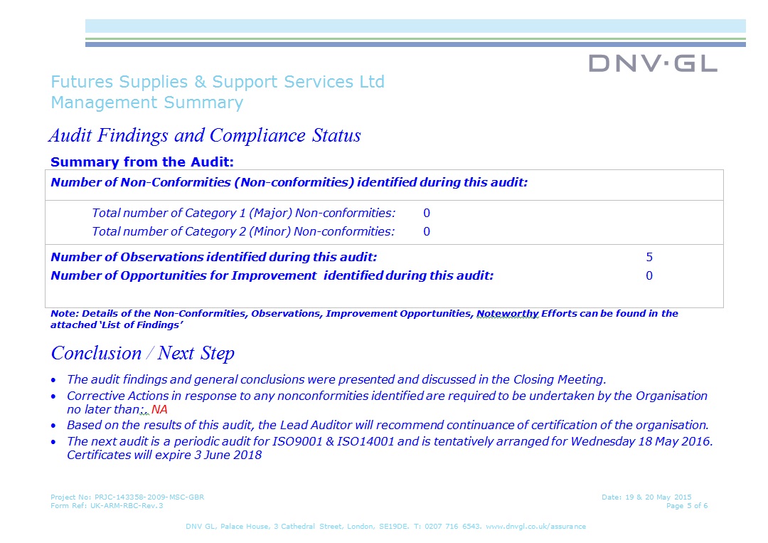 Independent Certification Keeps Us At The Very Top Of Our Field (Section 1)
