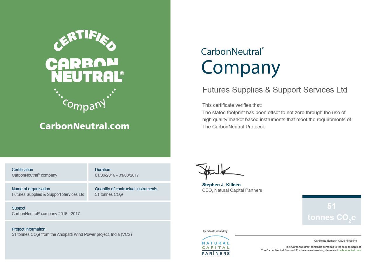 CarbonNeutral Certificate 2016