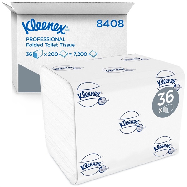Click for a bigger picture.Kimberly-Clark 8408 Kleenex Bulk Pack Toilet Tissue 200 Sheet