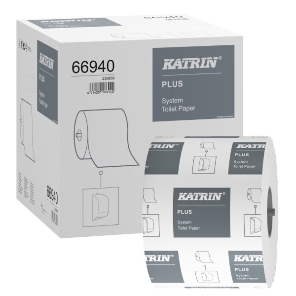 Click for a bigger picture.Katrin Plus 66940 System Toilet Roll 2Ply  800 Sheet