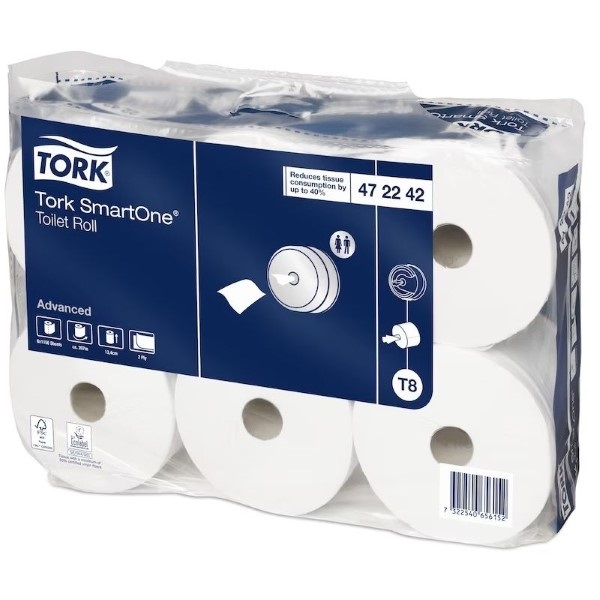 Click for a bigger picture.Tork T8 472242 SmartOne Toilet Roll