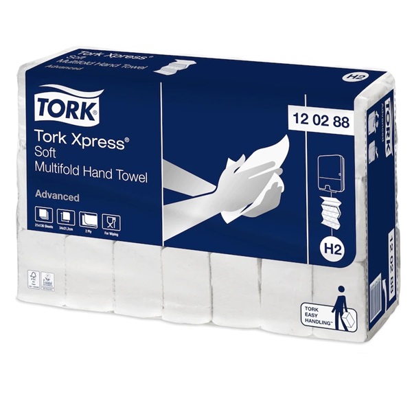 Click for a bigger picture.Tork H2 120288 Xpress Multifold Hand Towel 2Ply Advanced Soft