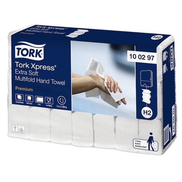 Click for a bigger picture.Tork H2 100297 Xpress Multifold Hand Towel 2ply Premium Extra Soft