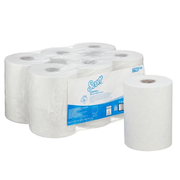 Click for a bigger picture.Kimberly-Clark 6623 Scott Control Slimroll Hand Towel 165mtr White