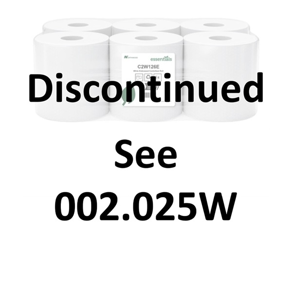 Click for a bigger picture.Centrefeed Rolls 2ply Embossed White C2W126E 120m