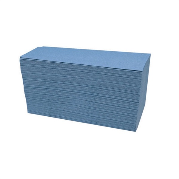 Click for a bigger picture.Blue V-Fold Hand Towel 1Ply - Contract Range (Zig Zag)