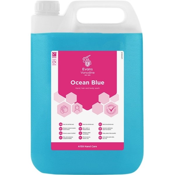 Click for a bigger picture.Ocean Blue Hand Hair + Body Wash 5LTR