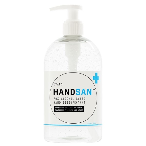 Click for a bigger picture.Handsan Alcohol Gel Hand Sanitiser 500ml - 70%