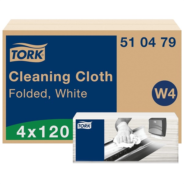 Click for a bigger picture.Tork W4 510479 Premium Cleaning Cloths (4x 120 Sheet)