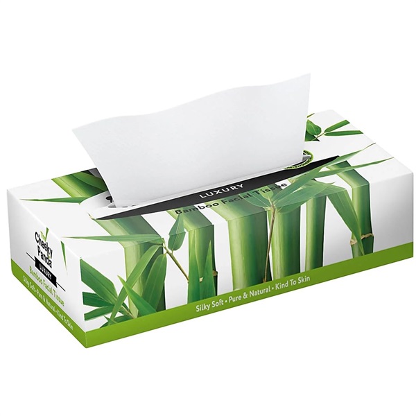 Click for a bigger picture.Cheeky Panda 3Ply Bamboo Facial Tissue 80 Sheet Flat box