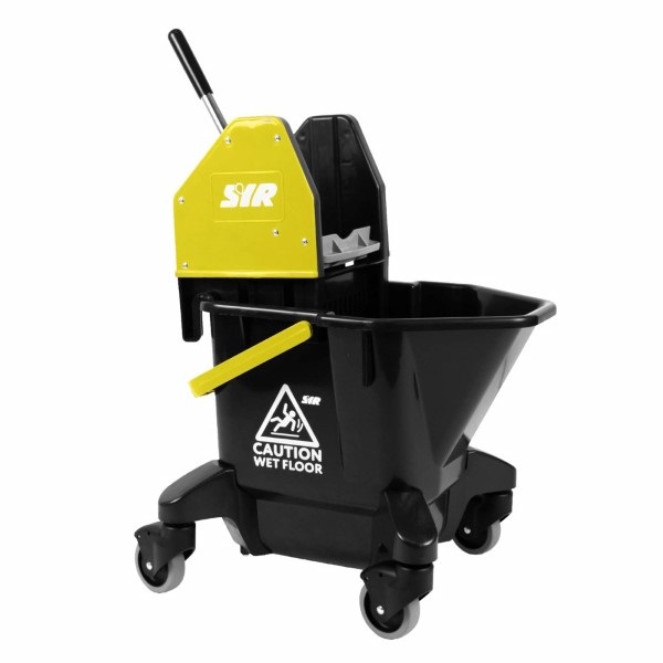 Click for a bigger picture.TC20-R Kentucky Mop Bucket +Wringer Yellow - Durable Recycled Plastic