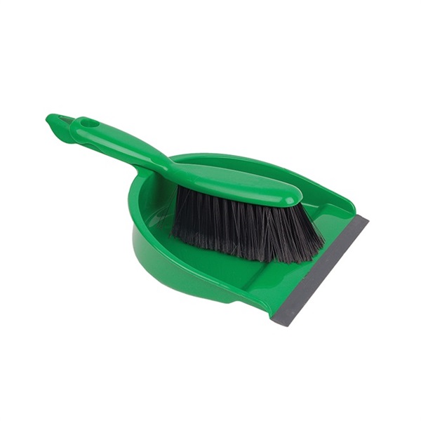 Click for a bigger picture.Professional Dustpan + Brush Set Green